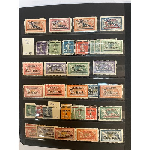 596 - A fine German Stamp album comprising a good quantity of mint issues from Schleswig, Memel (inc occup... 