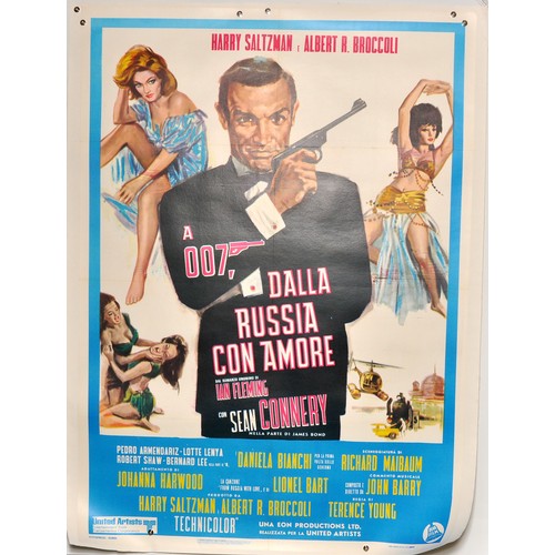 409 - James Bond 007 Film Poster comprising, From Russia with Love. R-1970's. Rolled. Italian 2 - Fogli (3... 