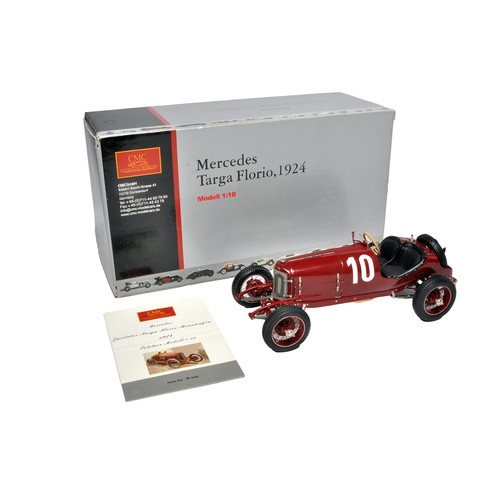 350J - CMC 1/18 precision detail diecast model car issue comprising Mercedes Targa Florio (1924). Displays ... 