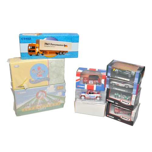 606 - Assorted Corgi diecast model vehicles including commercials plus limited edition mini cooper issues.... 