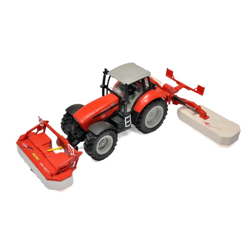 5 - Siku 1/32 farm model issue comprising SAME Diamond 265 Tractor with Kuhn Butterfly mowers rear and f... 