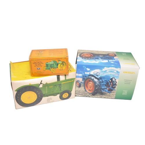 24 - A group of 1/16 model tractor issues including Ertl John Deere 5020 x 2, Massey Ferguson and one oth... 