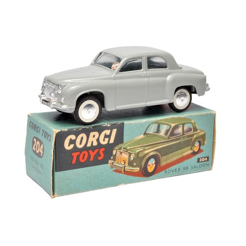 Corgi No. 204, Rover 90 Saloon. Grey body with flat spun hubs (with ...
