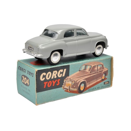 Corgi No. 204, Rover 90 Saloon. Grey body with flat spun hubs (with ...