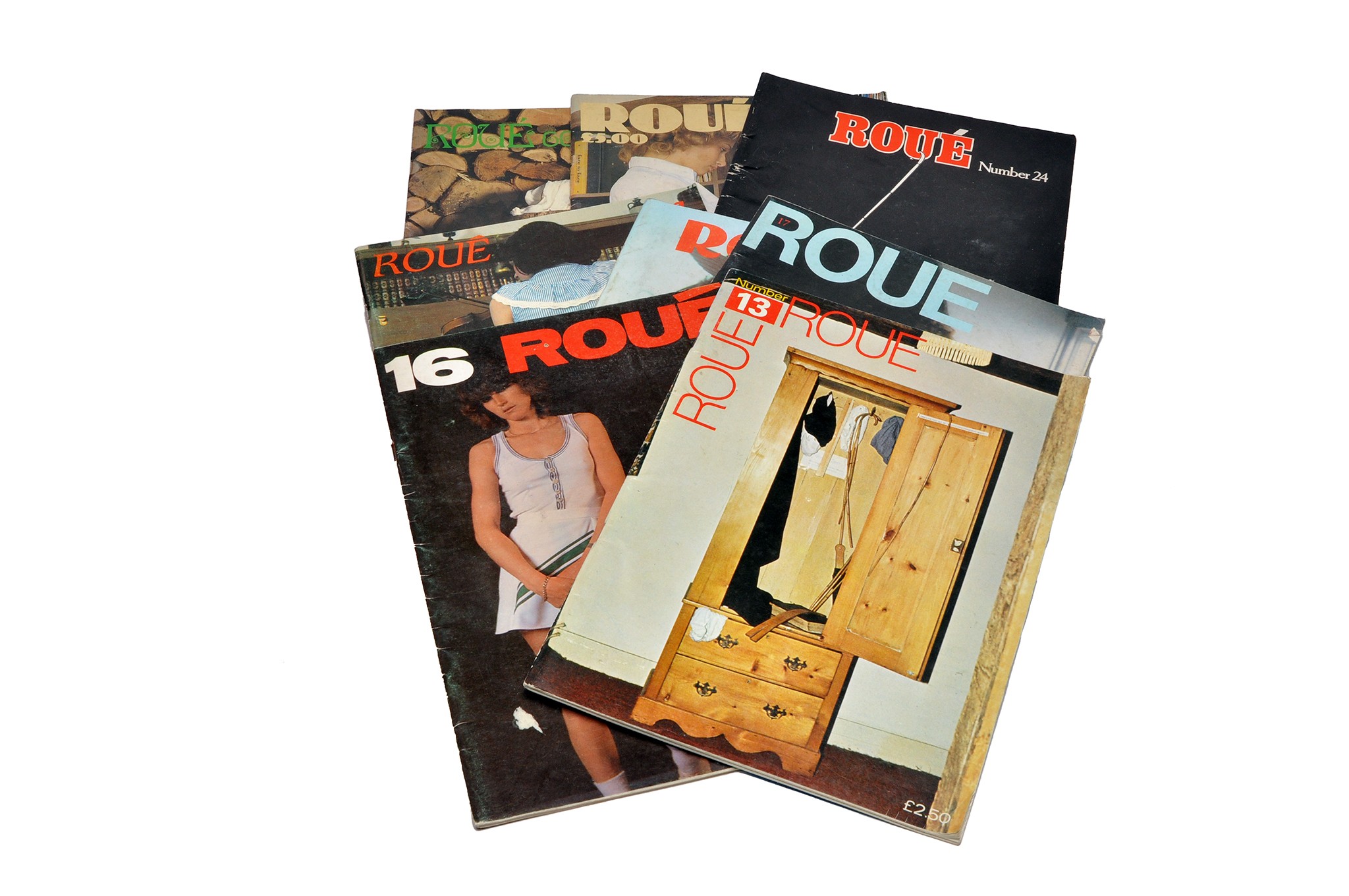 A group of adult vintage magazines and publications to include Roue ...