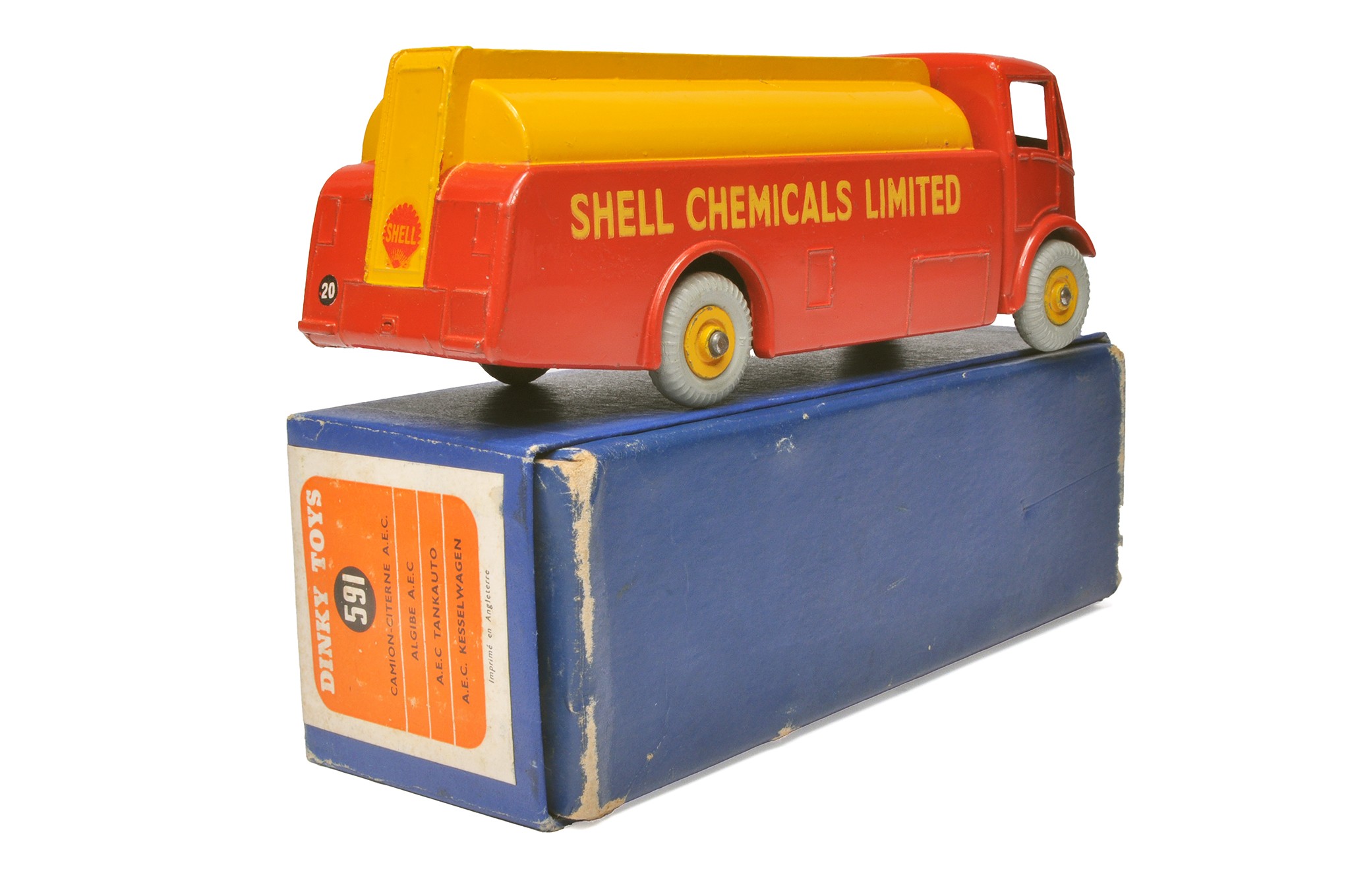 Dinky No. 591 AEC Shell Tanker. Displays generally very good to ...