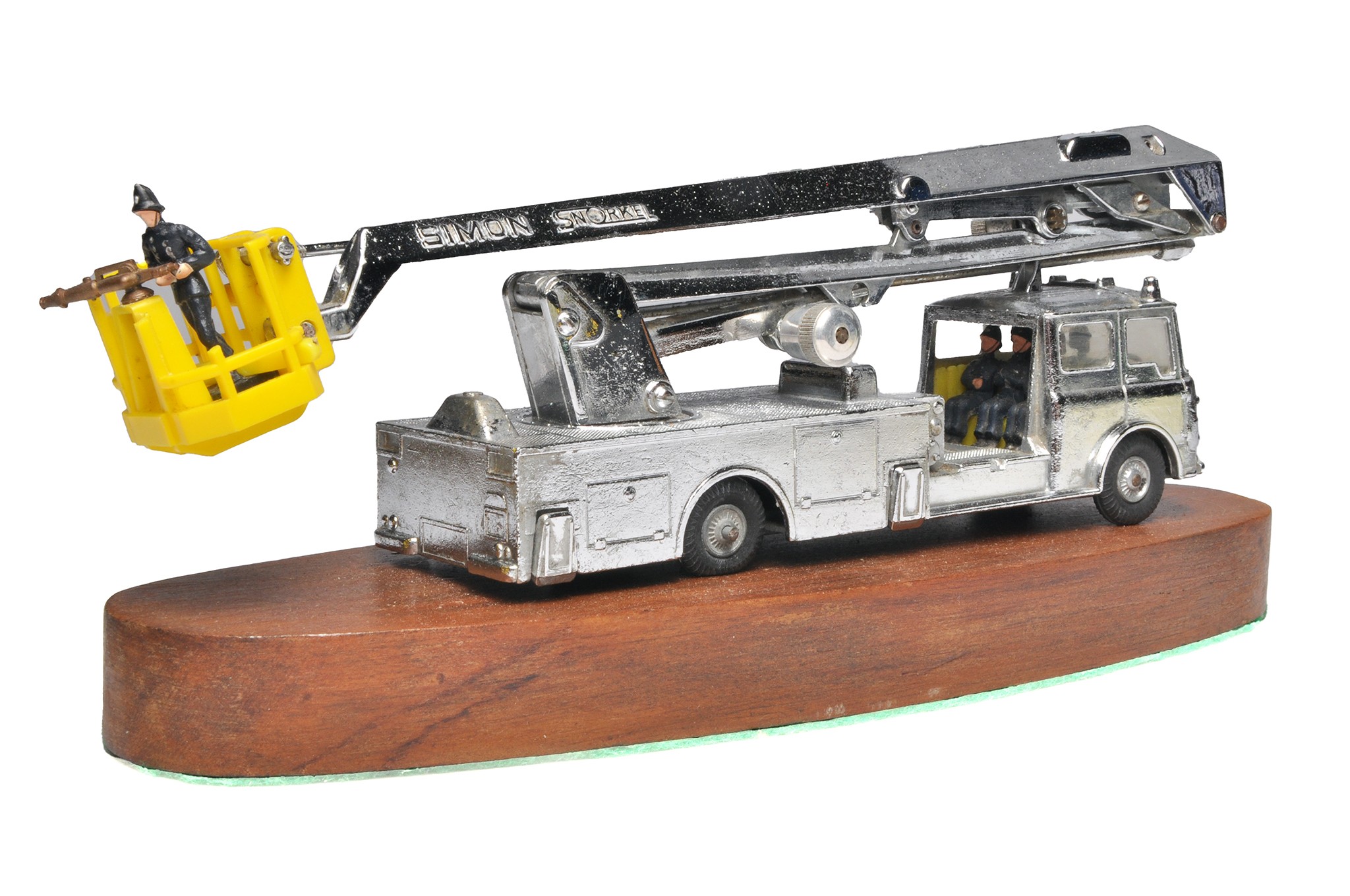 Corgi Simon Snorkel Fire Engine. Chrome plated and plinth mounted ...
