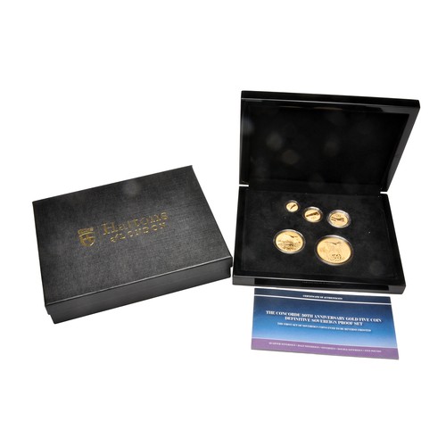 387 - Hattons of London 2019 Concorde 50th Anniversary Gold Definitive Sovereign Proof Set. A Set of five ... 