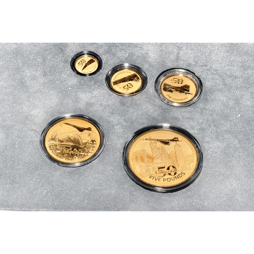 387 - Hattons of London 2019 Concorde 50th Anniversary Gold Definitive Sovereign Proof Set. A Set of five ... 