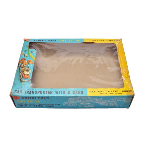 105 - Corgi No. GS48 Car Transporter Gift Set comprising 6 vehicles and Car Transporter, as shown. Conditi... 