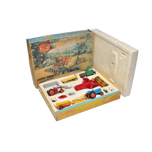 236 - Corgi No. GS22 Farming Models Gift Set. Inc Fordson and Massey Ferguson Tractor issues, Land Rover, ... 