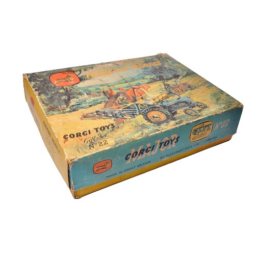 236 - Corgi No. GS22 Farming Models Gift Set. Inc Fordson and Massey Ferguson Tractor issues, Land Rover, ... 