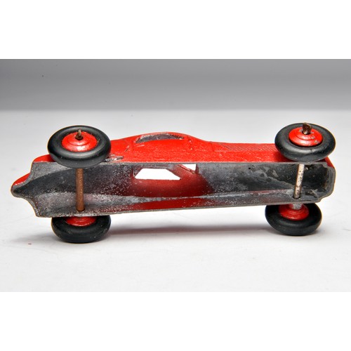 French Dinky no. 23b Streamlined Racing Car. Red with silver flash