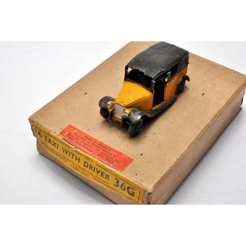 Dinky Pre-War Trade Box for No. 36g Taxi with driver. Contains single ...