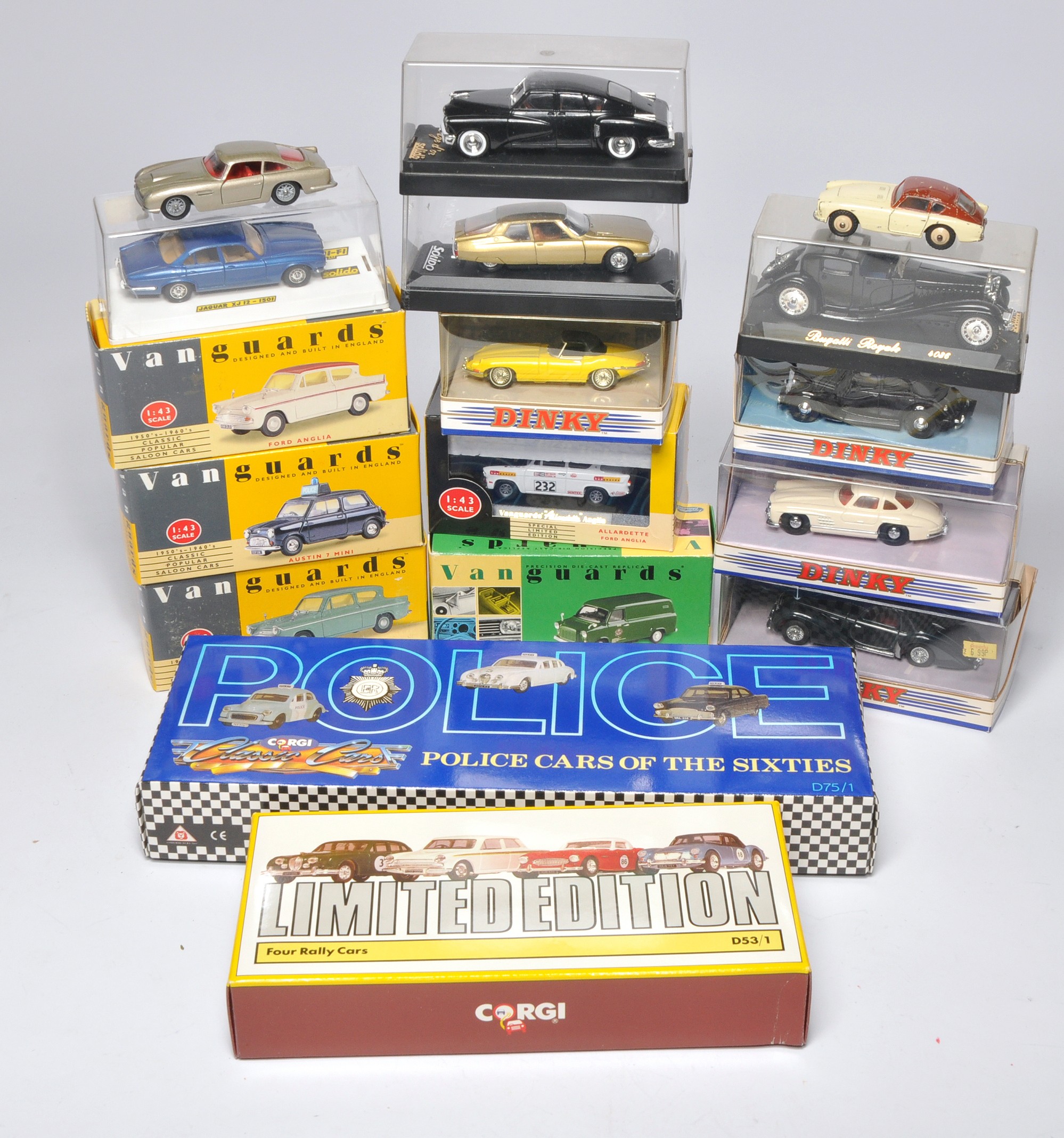 A mixed group of diecast models comprising Vanguards, Matchbox Dinky ...