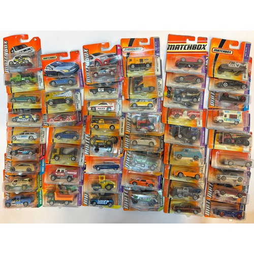 35 - A group of 50 carded Matchbox diecast model vehicles comprising 1) Matchbox Plow Master 6000, 2) Mat... 