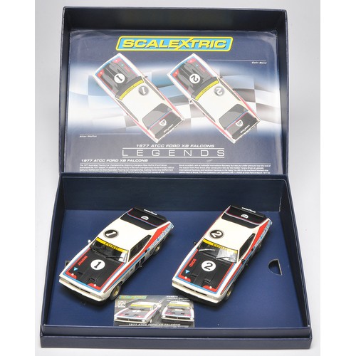 A box of Scalextric legends cars. Individual models comprise 1) 1977 ...