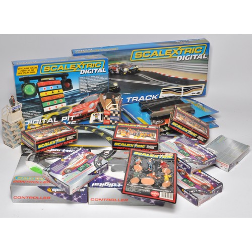 A group of Scalextric accessories & track . Individual items comprise 1 ...