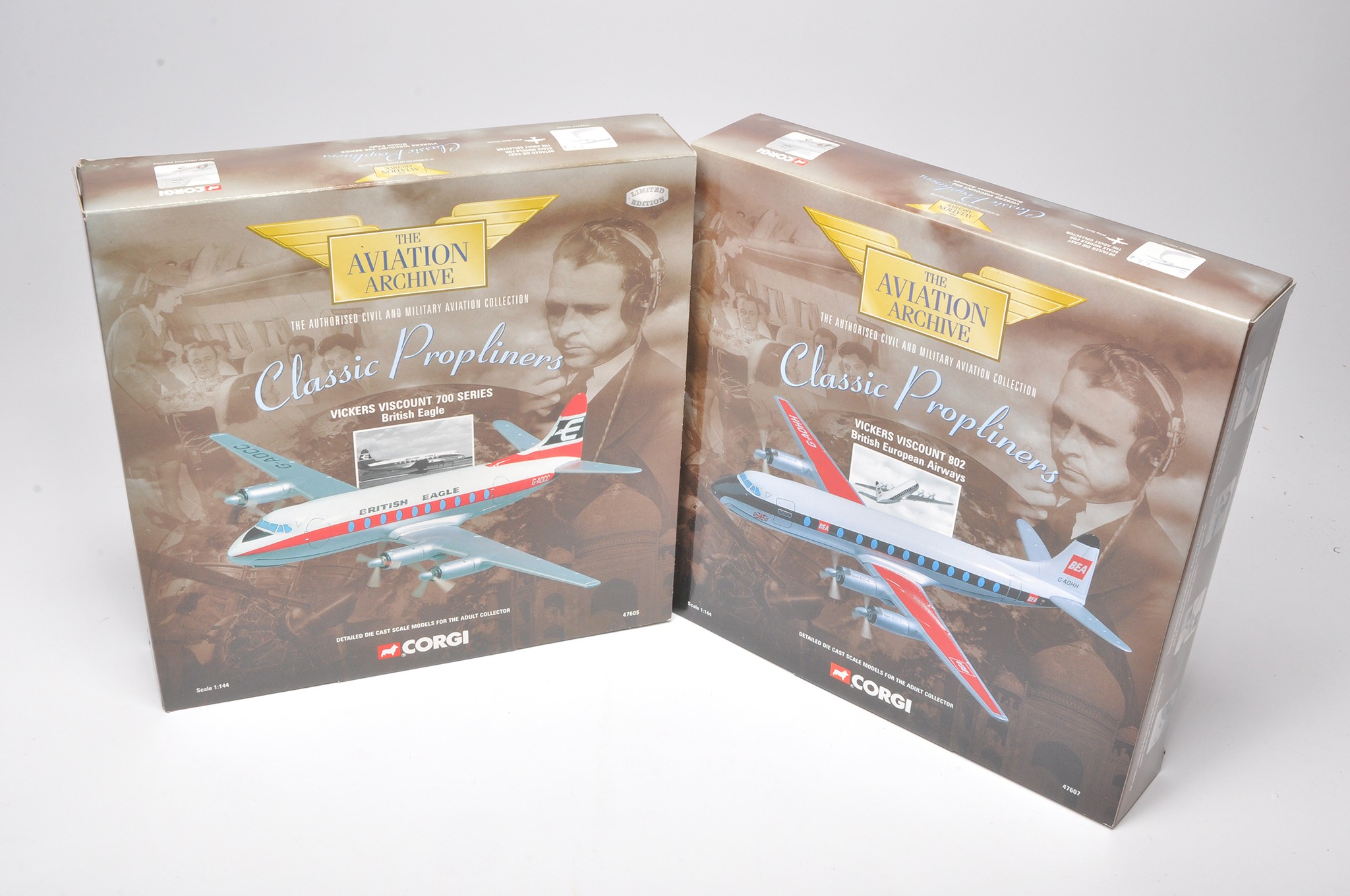 A duo of diecast Corgi models comprising, 1) The Aviation Archive ...