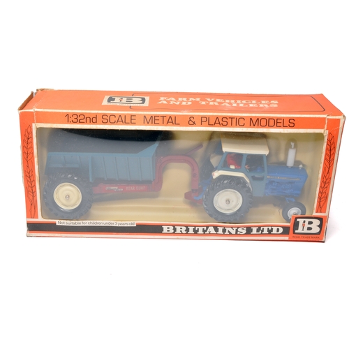 Britains 1/32 Farm Toys comprising No. 9630 Ford 6600 Tractor and Rear Dump Trailer. Contents generally good to very good in original box. Storage wear to box.