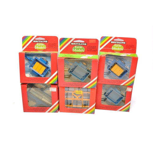 10 - Britains 1/32 Farm Toys comprising 6 x implement issues as shown. Contents generally very good to ex... 