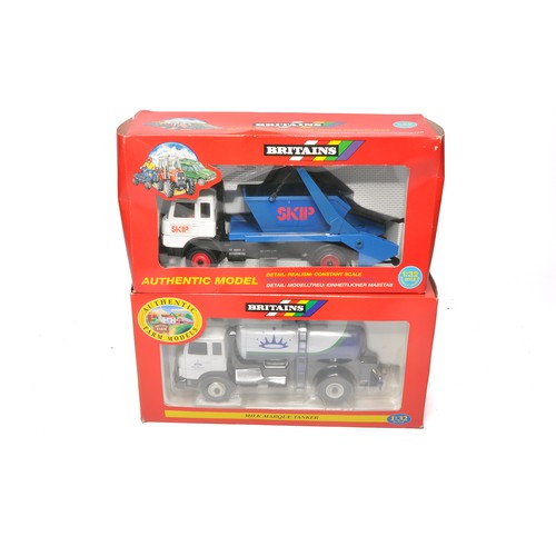 26 - Britains 1/32 Farm Toys comprising No. 9599 Milk Marque Tanker PLUS No. 9603 Ford Skip Lorry. Conten... 