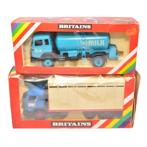 28 - Britains 1/32 Farm Toys comprising No. 9604 Leyland Milk Tanker PLUS No. 9580 Magirus Deutz Animal T... 