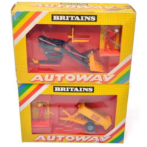 54 - Britains 1/32 Farm Toys AUTOWAY SERIES comprising No. 9834 Front Loader PLUS No. 9835 Tipping Traile... 