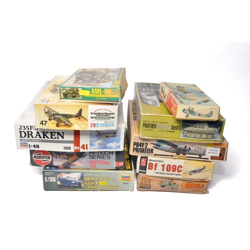 Plastic Model Kit collection comprising of started kits. for completion ...