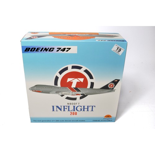 19 - Inflight Models or similar 1/200 diecasst model aircraft comprising, Inflight 200 Flying Tigers Boei... 