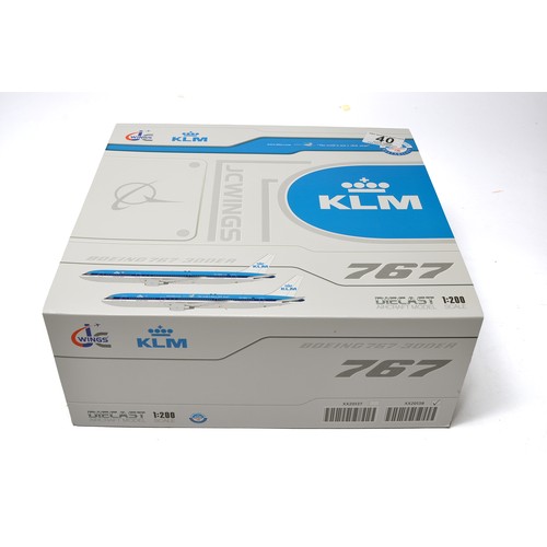 40 - Inflight Models or similar 1/200 diecasst model aircraft comprising, JC Wings KLM Boeing 767-300ER .... 
