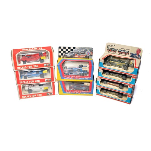 47 - Assorted smaller scale diecast model racing cars from Polistil plus trio of Super Champion Models, i... 