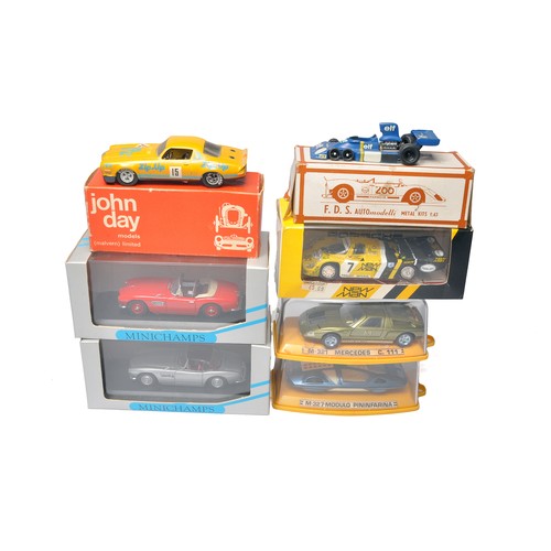 49 - Specialist group of 1/43 model vehicles including racing cars and sports' vehicles. Includes Minicha... 