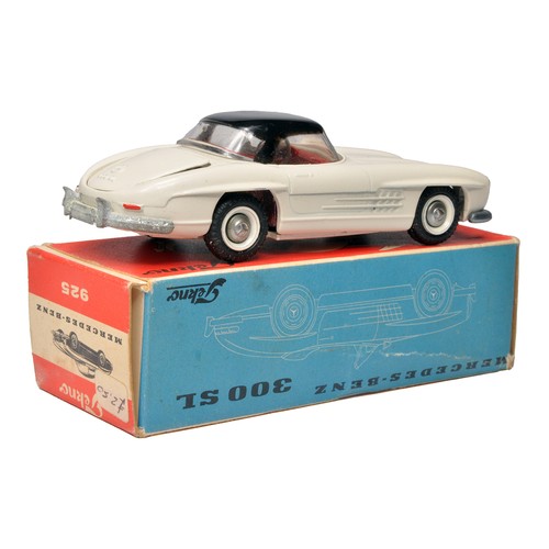 53 - Tekno no. 925 Mercedes Benz 300SL. Cream / black roof and red interior. Displays generally excellent... 