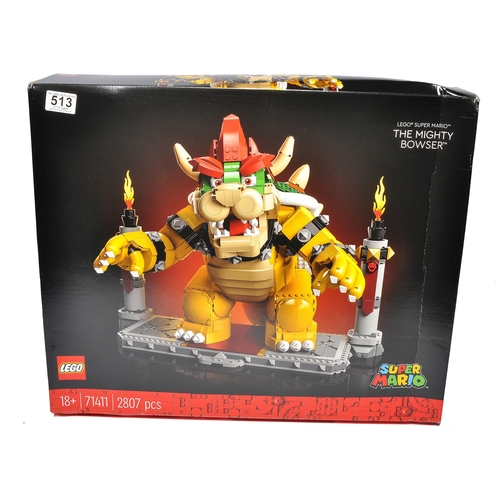 Lego Super Mario no.71411 'The Mighty Bowser' boxed and sealed, inward side bend to front of box due to weight/pressure from previous storage, otherwise in very good condition. (2807 pieces).