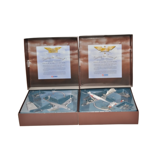 275 - A pair of Corgi Aviation Archive Frontier Airliners 1/144 diecast models, comprising a Lockheed Cons... 