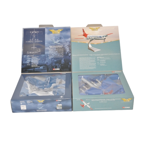 276 - A pair of Corgi Aviation Archive 1/144 diecast model aircraft, both Boeing C-97 Stratofreighter subj... 