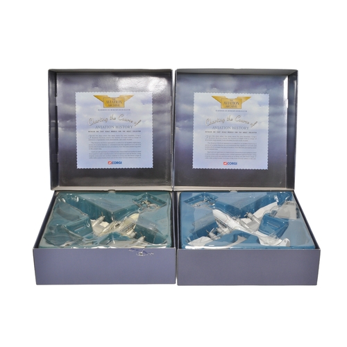 279 - A pair of Corgi Aviation Archive 1/144 diecast military aircraft models, comprising a Boeing KC-97L ... 