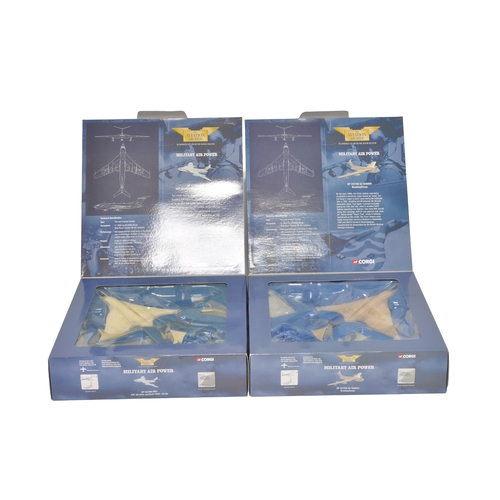 282 - A pair of Corgi Aviation Archive Military Air Power 1/144 diecast aircraft models, comprising an HP ... 