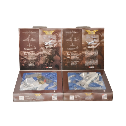 306 - A pair of Corgi Aviation Archive Classic Propliners 1/144 diecast model aircraft, comprising a Vicke... 