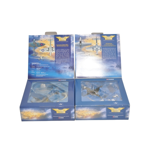 328 - A pair of Corgi Aviation Archive 1/72 diecast model aircraft, comprising a Supermarine Spitfire MkII... 
