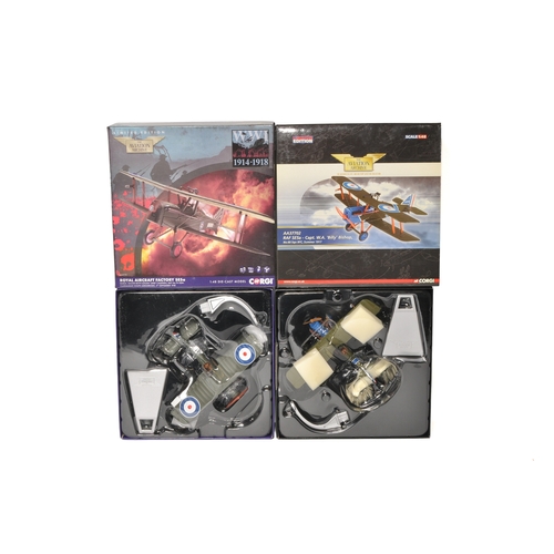 335 - A pair of Corgi Aviation Archive 1/48 diecast model aircraft, both depicting the Royal Aircraft Fact... 