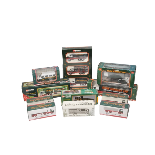 366 - A collection of Corgi and Corgi Classics diecast truck and lorry models in Eddie Stobart Ltd livery,... 
