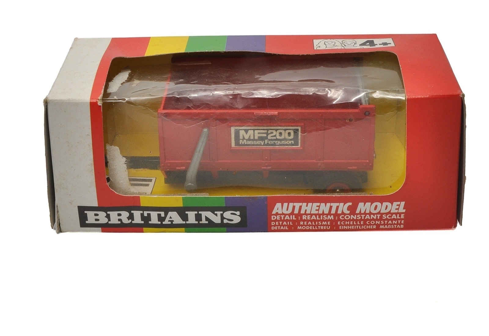 A Britains diecast model depicting a Massey Ferguson MF200 implement ...