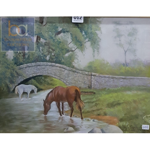 12 - PASTEL DRAWING - HORSES