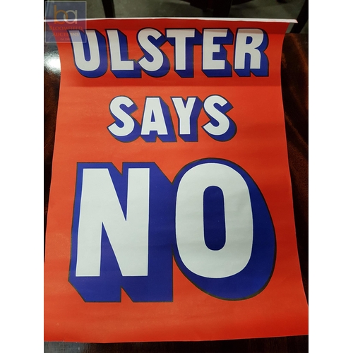 206 - ORIGINAL 'ULSTER SAYS NO' POSTER 41CM X 28CM