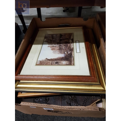 209 - BOX OF OLD PICTURES