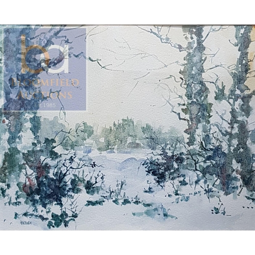 7 - R T KILLEN - WATERCOLOUR - WINTER SCENE 14