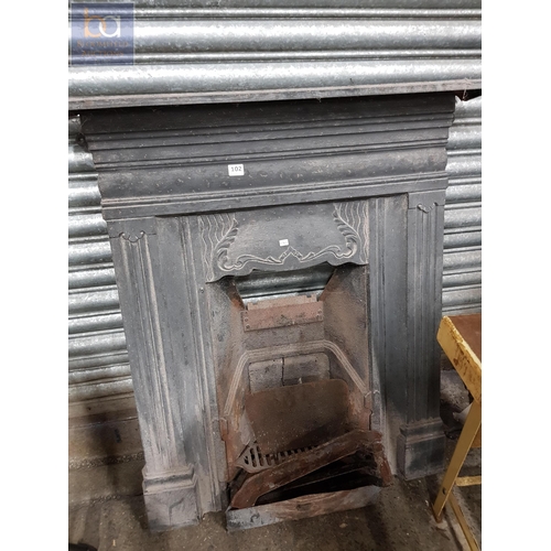 102 - 2 VICTORIAN CAST IRON FIREPLACES