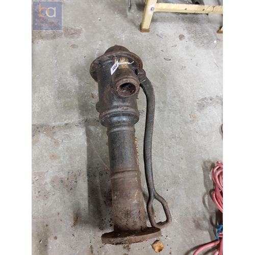 105 - ANTIQUE CAST IRON COWTAIL PUMP